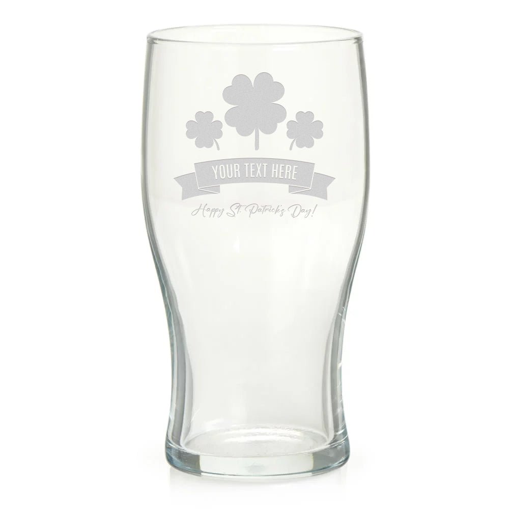 Personalised Engraved St. Patrick's Pint Glass - So Bespoke Gifts