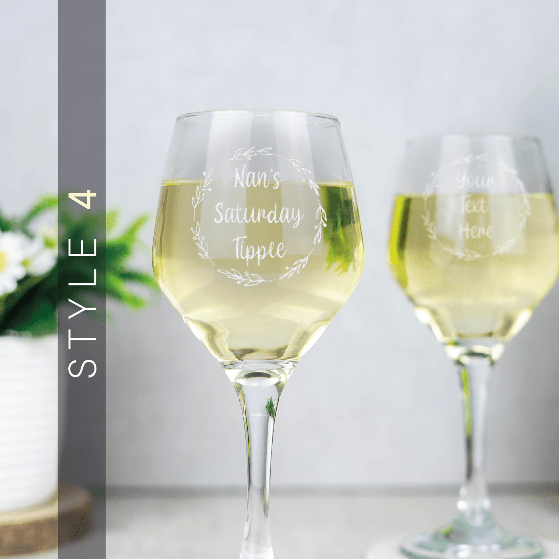 Personalised Engraved White Wine Glass - So Bespoke Gifts