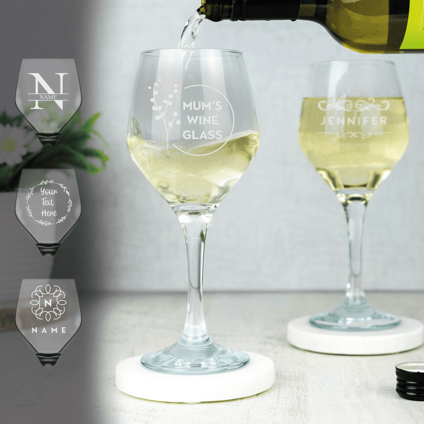 Personalised Engraved White Wine Glass - So Bespoke Gifts