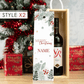 Personalised Printed Christmas Wine Box - So Bespoke Gifts