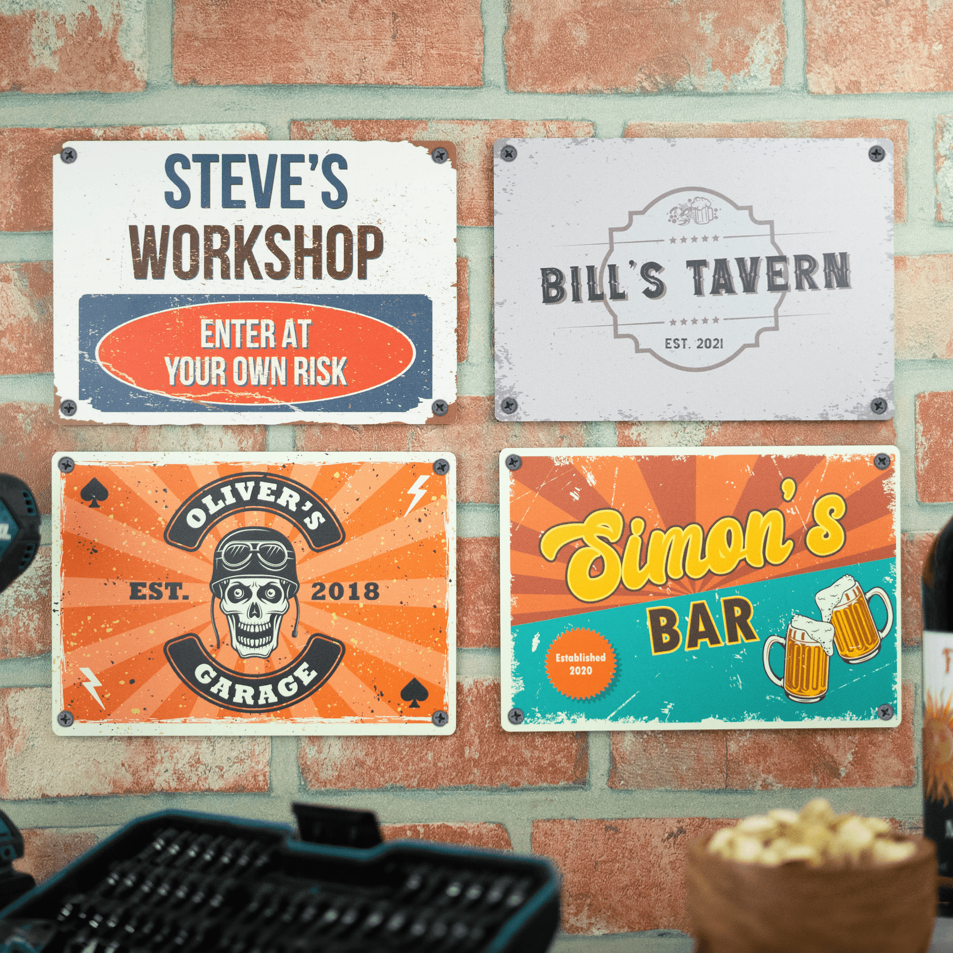 Personalised Printed Rustic Bar Sign - So Bespoke Gifts