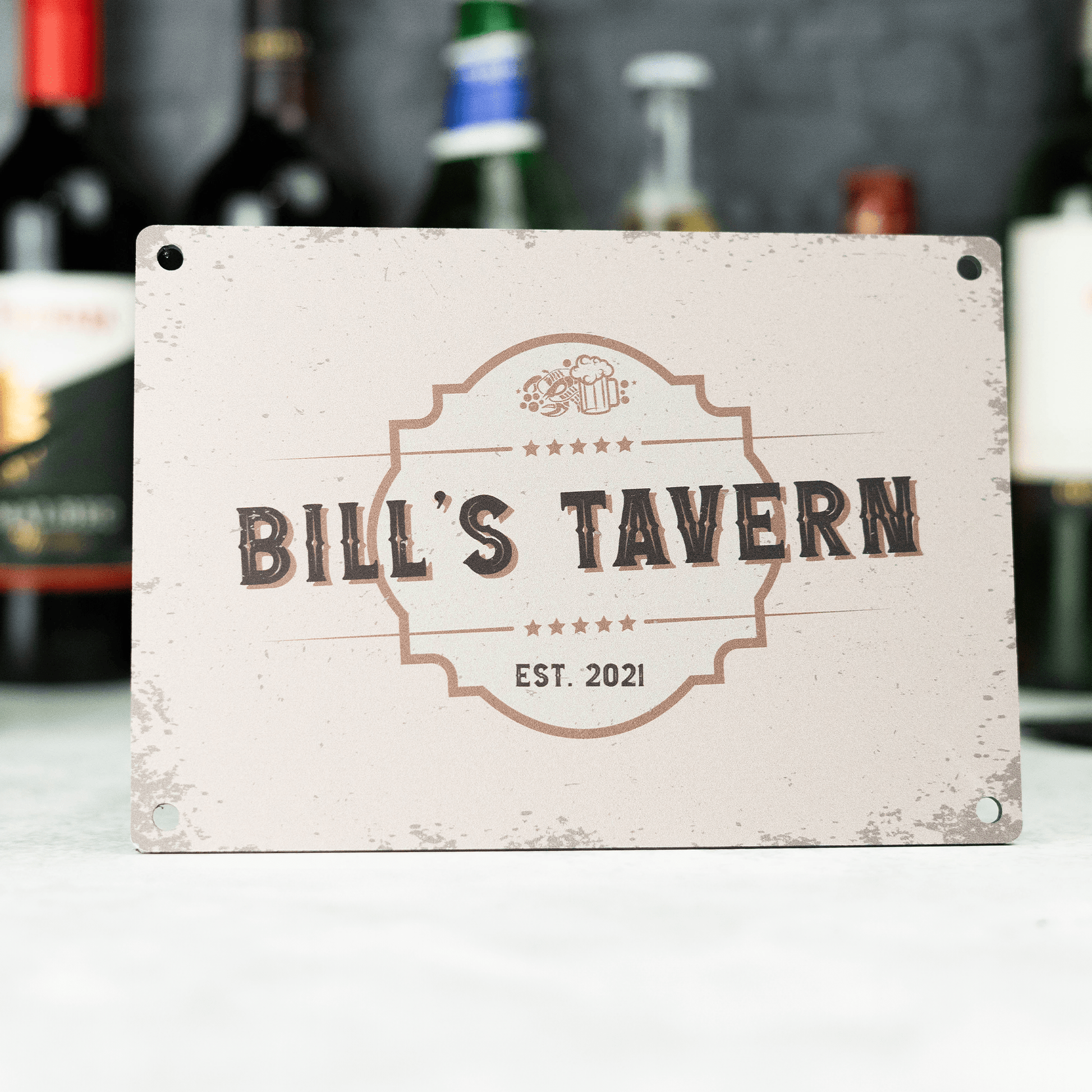 Personalised Printed Rustic Bar Sign - So Bespoke Gifts