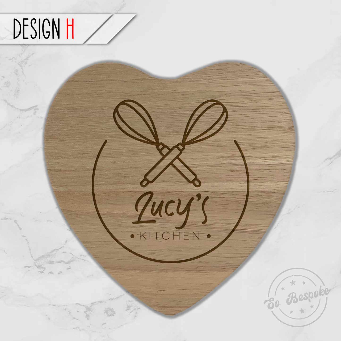 Personalised Engraved Heart Chopping Board