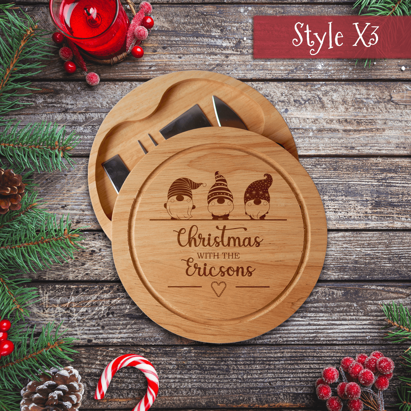 Personalised Christmas Cheeseboard - So Bespoke Gifts