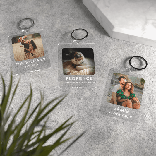Personalised Clear Photo Keyring - So Bespoke Gifts