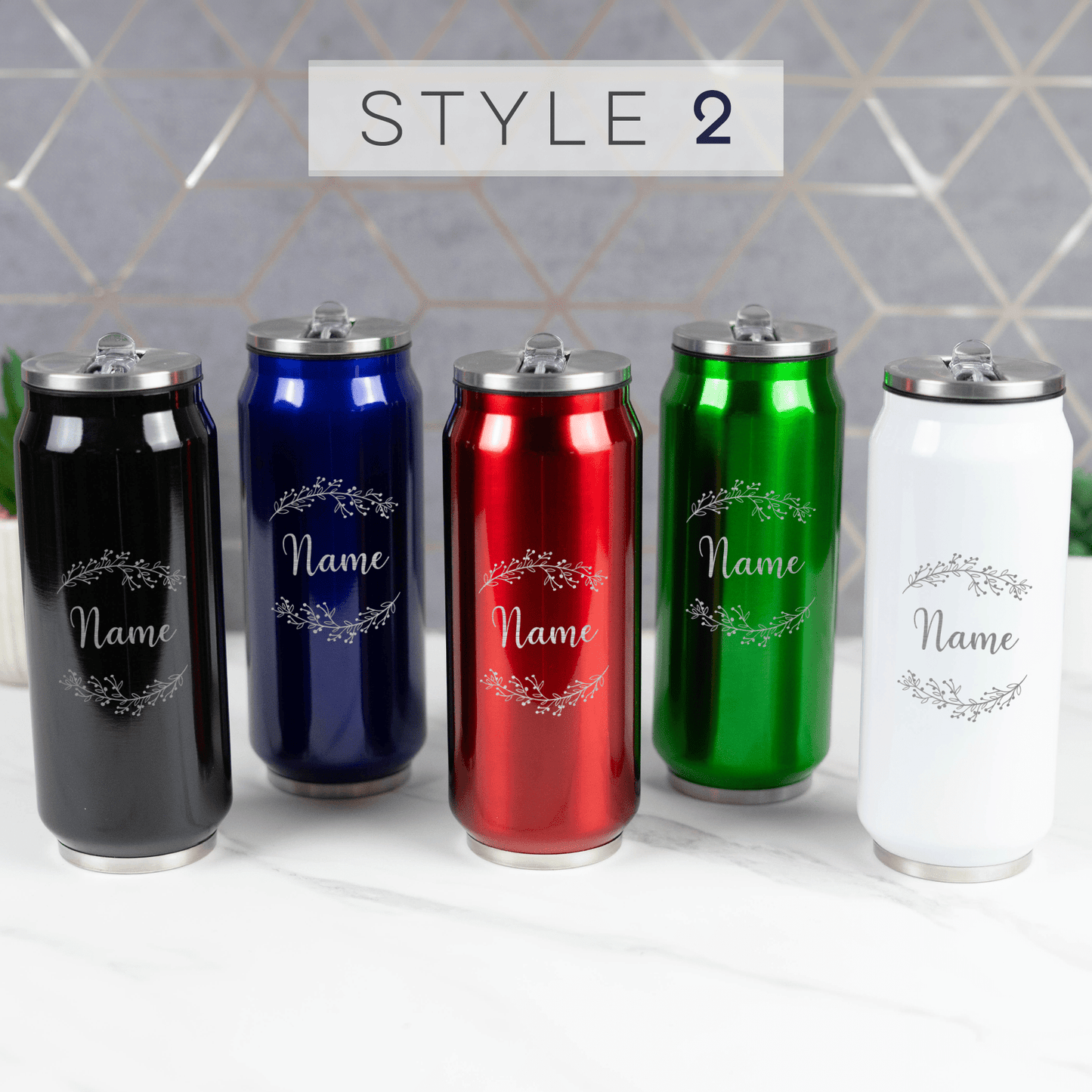 Personalised Engraved Can Styled Bottle - So Bespoke Gifts