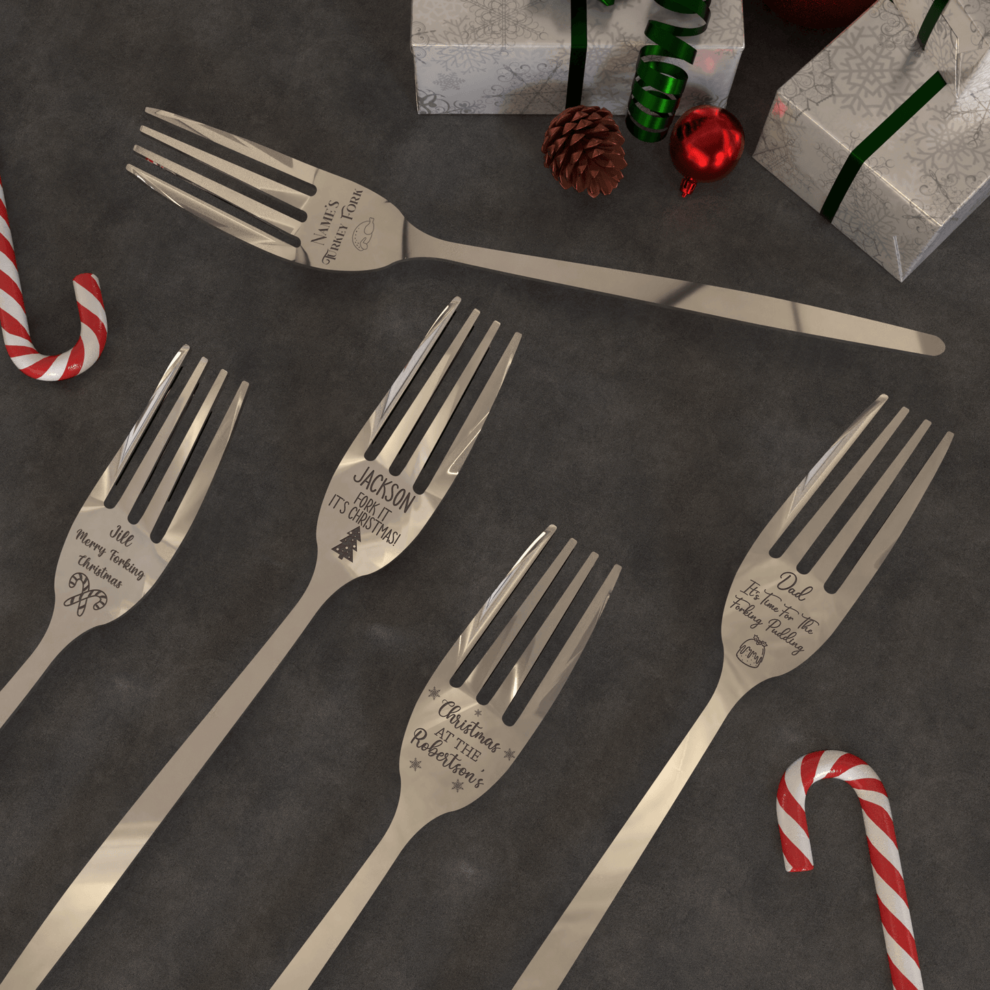 Personalised Engraved Christmas Fork - So Bespoke Gifts