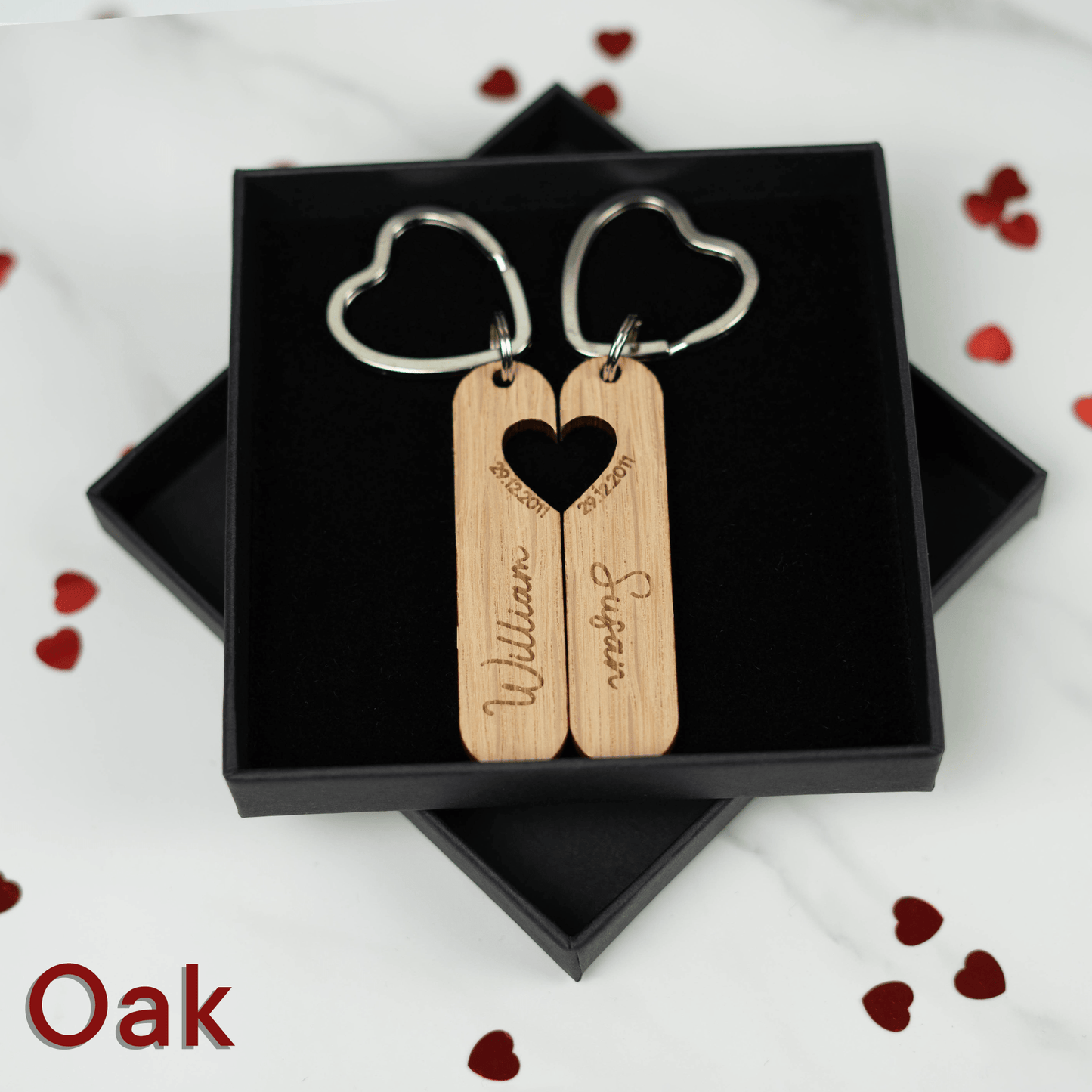Personalised Engraved Couples Keyring - So Bespoke Gifts