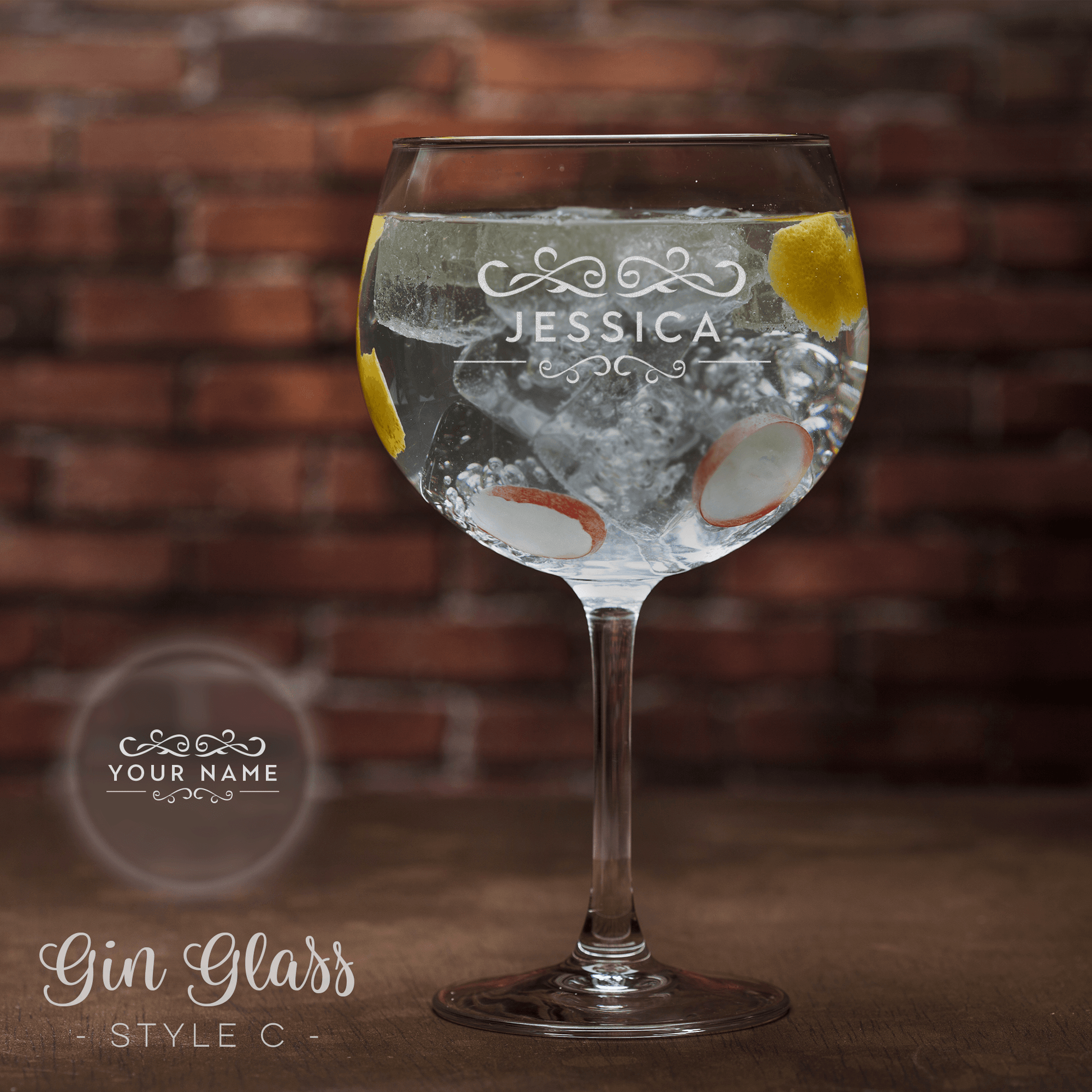 Personalised Engraved Gin Glass - So Bespoke Gifts