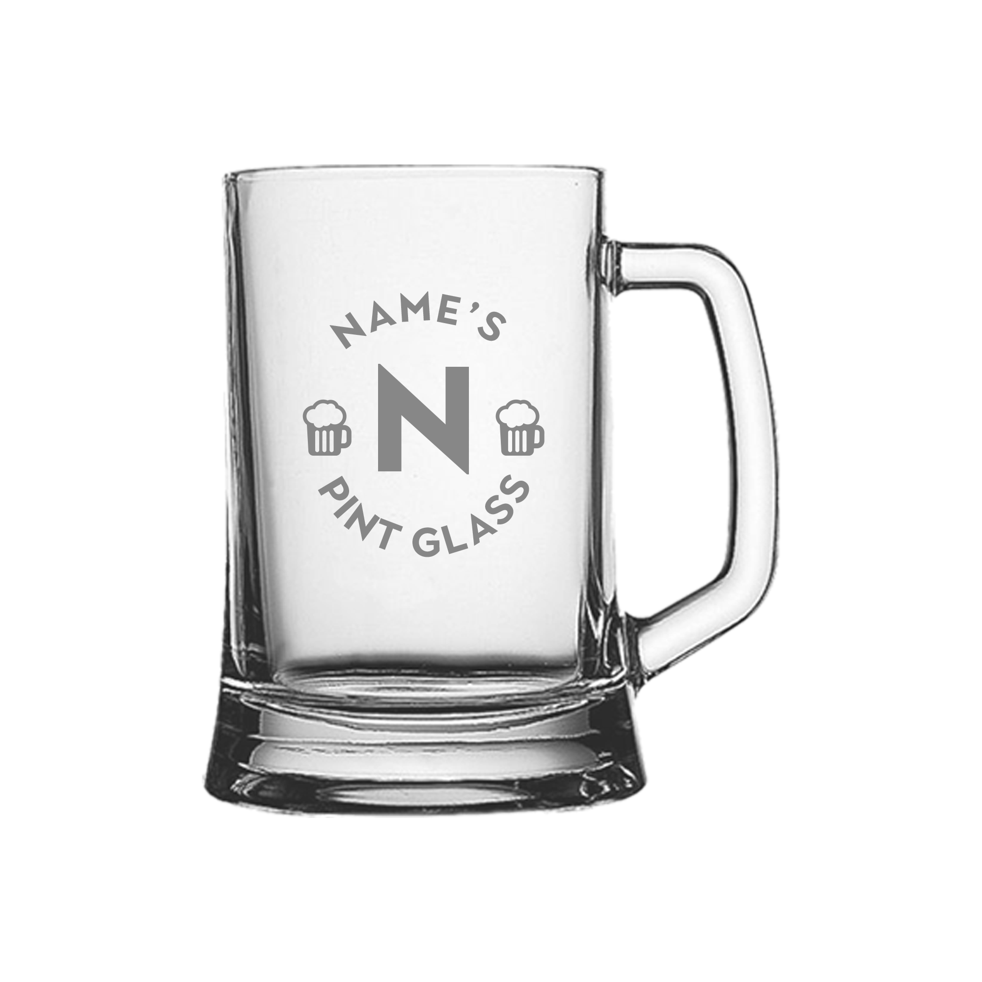 Personalised Engraved Glass Beer Tankard - So Bespoke Gifts