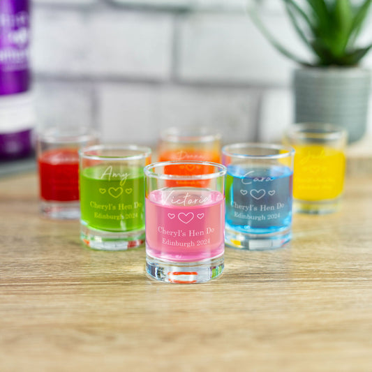Personalised Engraved Hen Do Shot Glass - So Bespoke Gifts