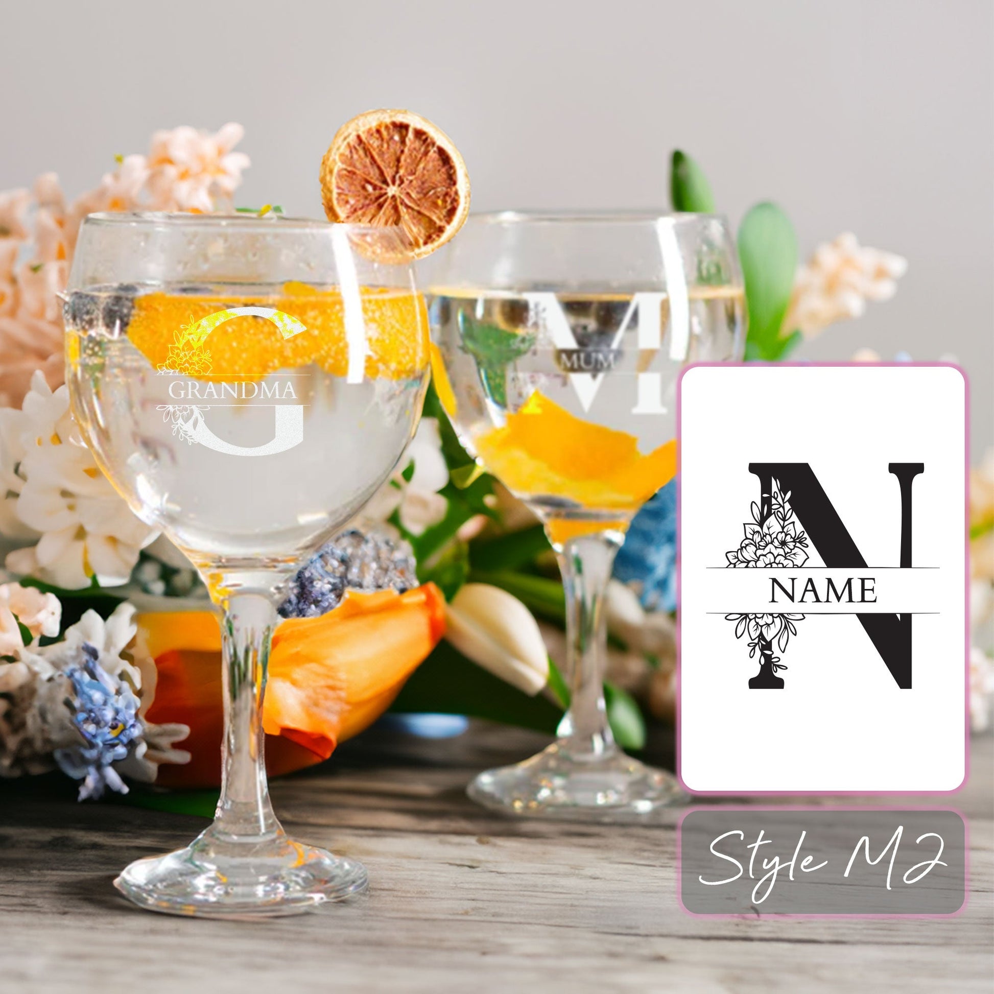 Personalised Engraved Mothers Day Gin Glass - So Bespoke Gifts