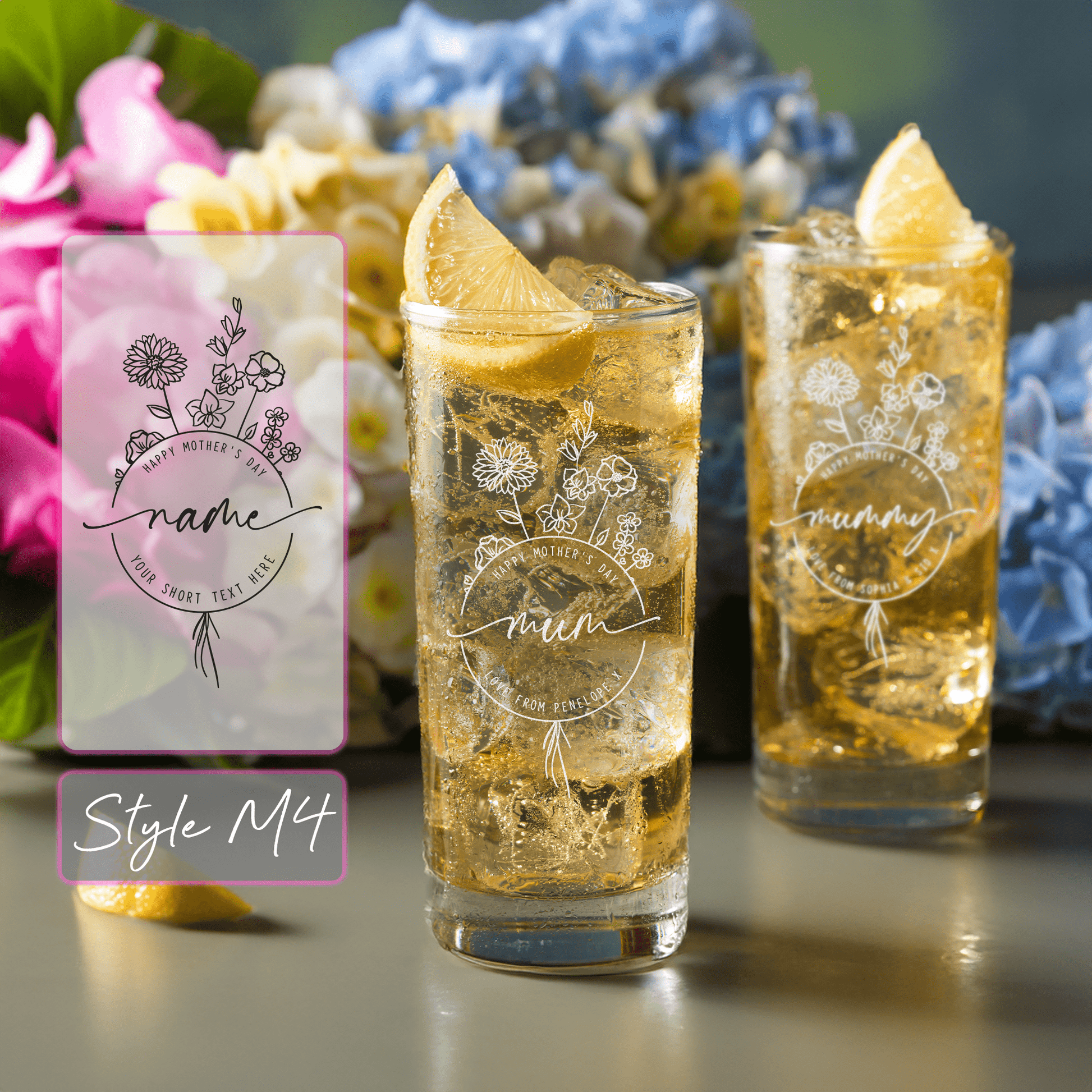 Personalised Engraved Mothers Day Hiball Glass - So Bespoke Gifts