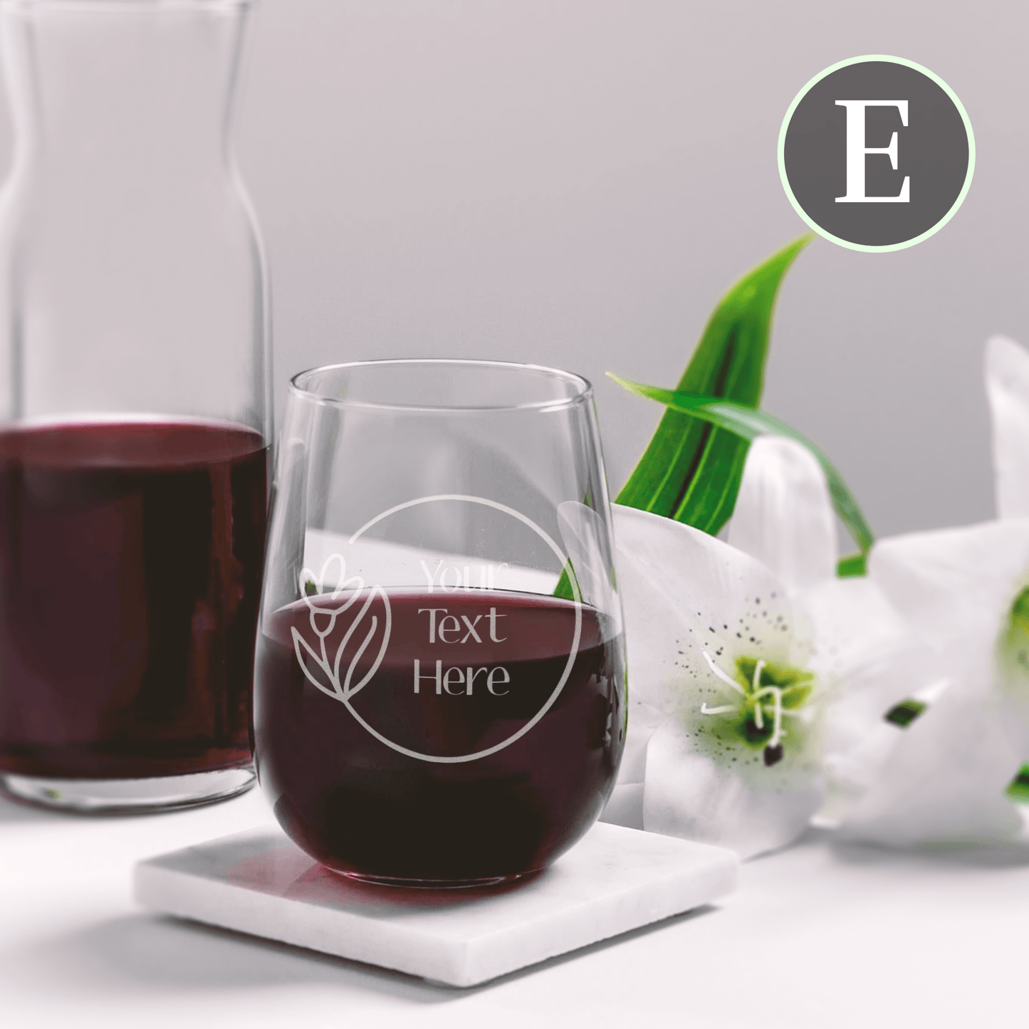 Personalised Engraved Stemless Red Wine Glass - So Bespoke Gifts