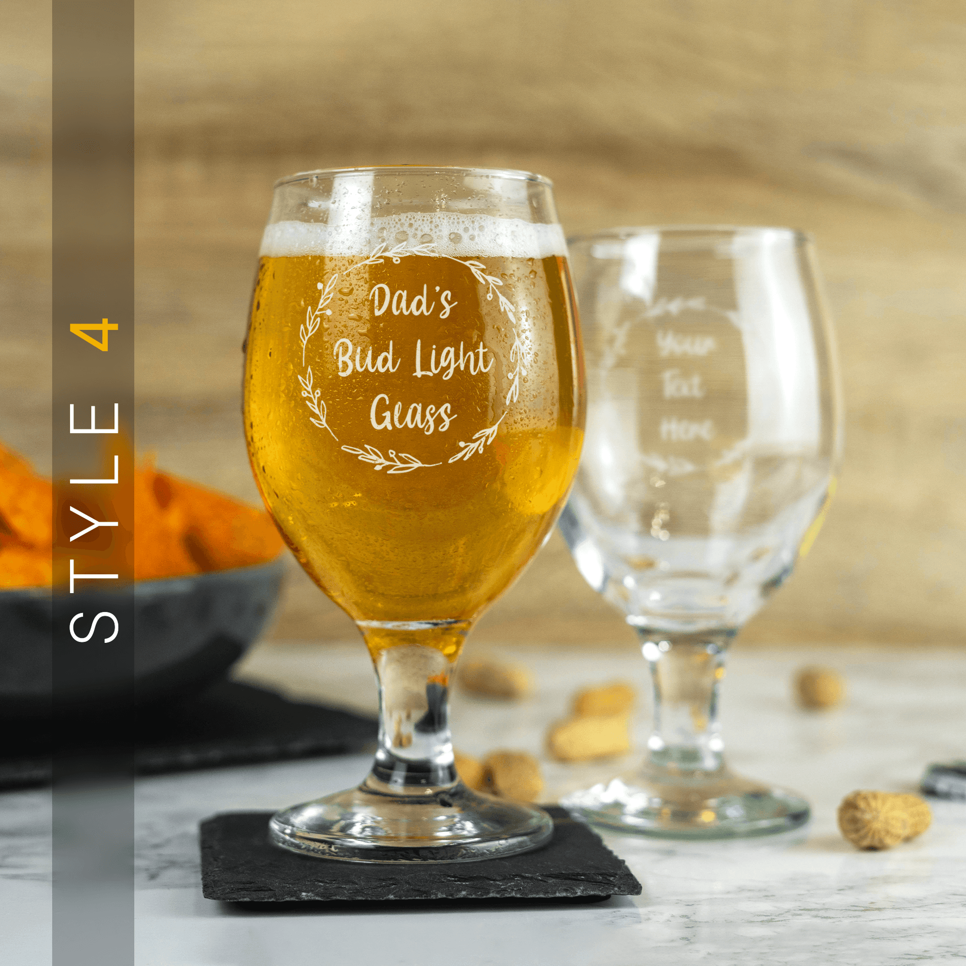 Personalised Engraved Stemmed Beer Glass - So Bespoke Gifts