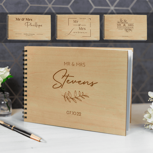 Personalised Engraved Wedding Guest Book - So Bespoke Gifts