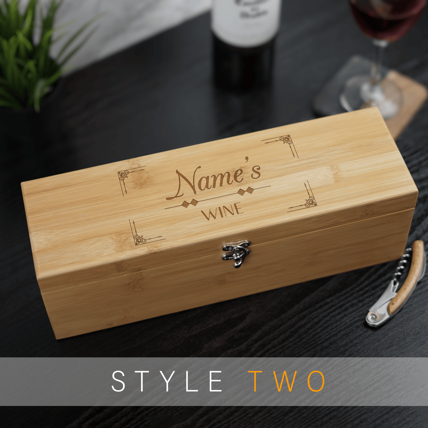 Personalised Engraved Wine Box and Sommelier Gift Set - So Bespoke Gifts