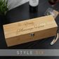 Personalised Engraved Wine Box and Sommelier Gift Set - So Bespoke Gifts