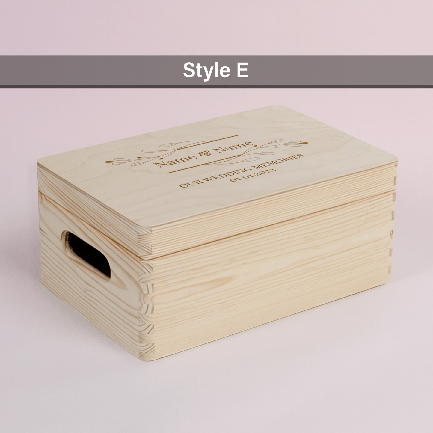 Personalised Engraved Wooden Keepsake Memory Box - So Bespoke Gifts