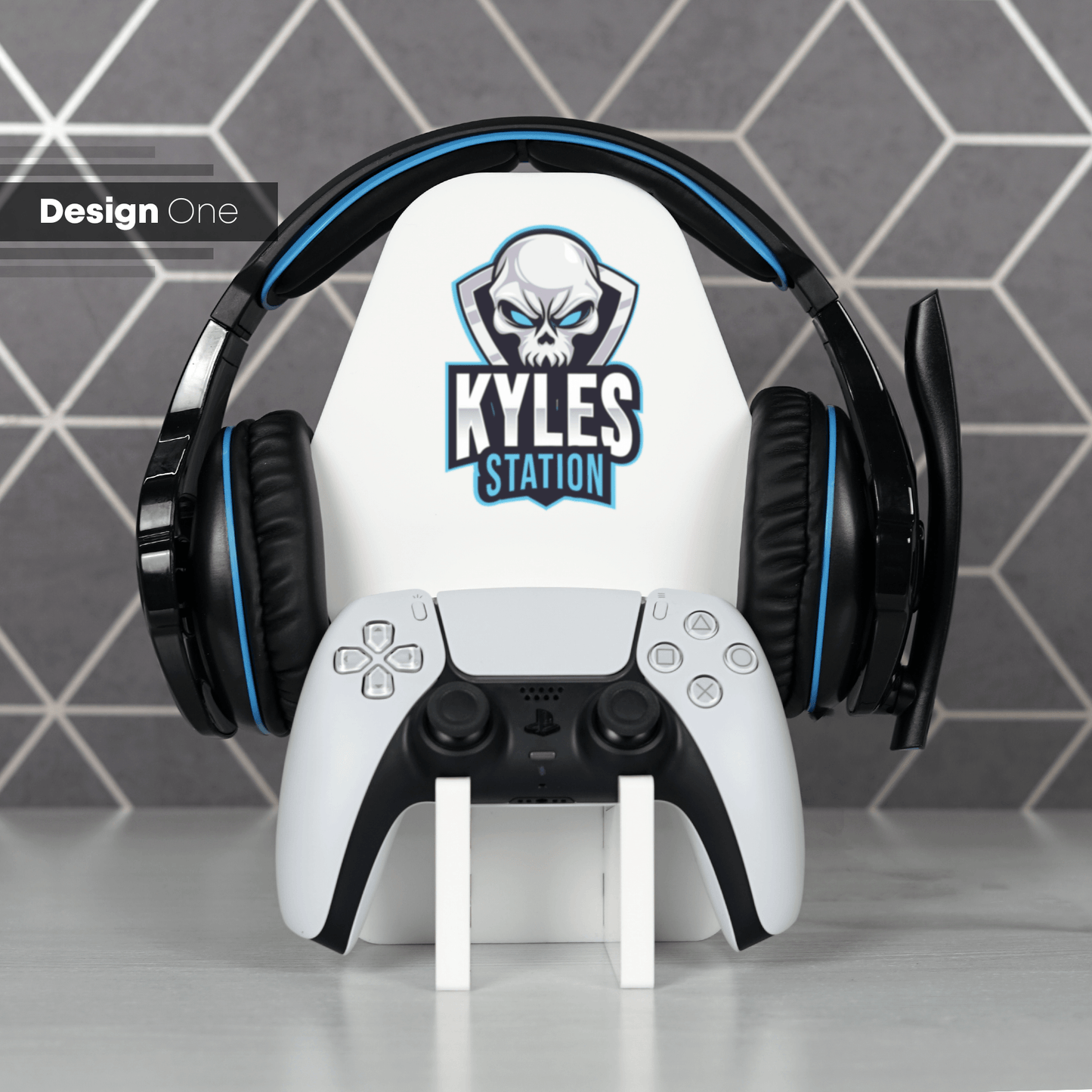 Personalised Gaming Station Controller and Headset stand - So Bespoke Gifts