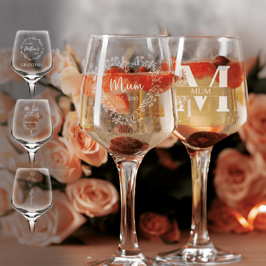 Personalised Mothers Day White Wine Glass - So Bespoke Gifts