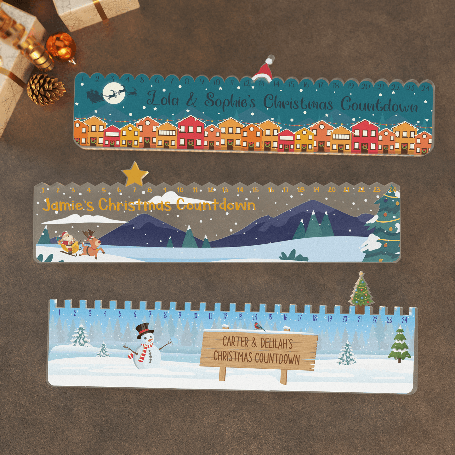 Personalised Printed Christmas Countdown - So Bespoke Gifts