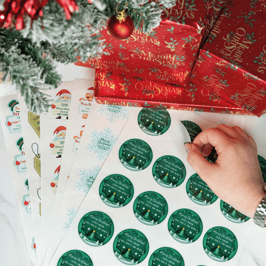 Personalised Printed Christmas Stickers - So Bespoke Gifts