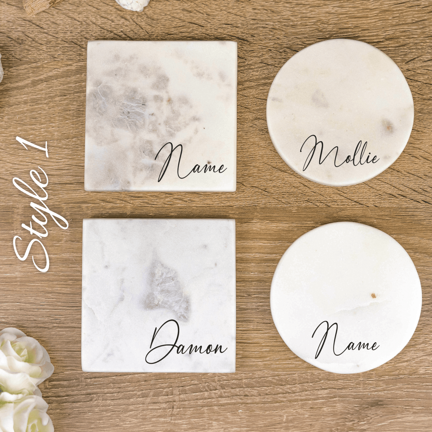 Personalised Printed Marble Coaster - So Bespoke Gifts