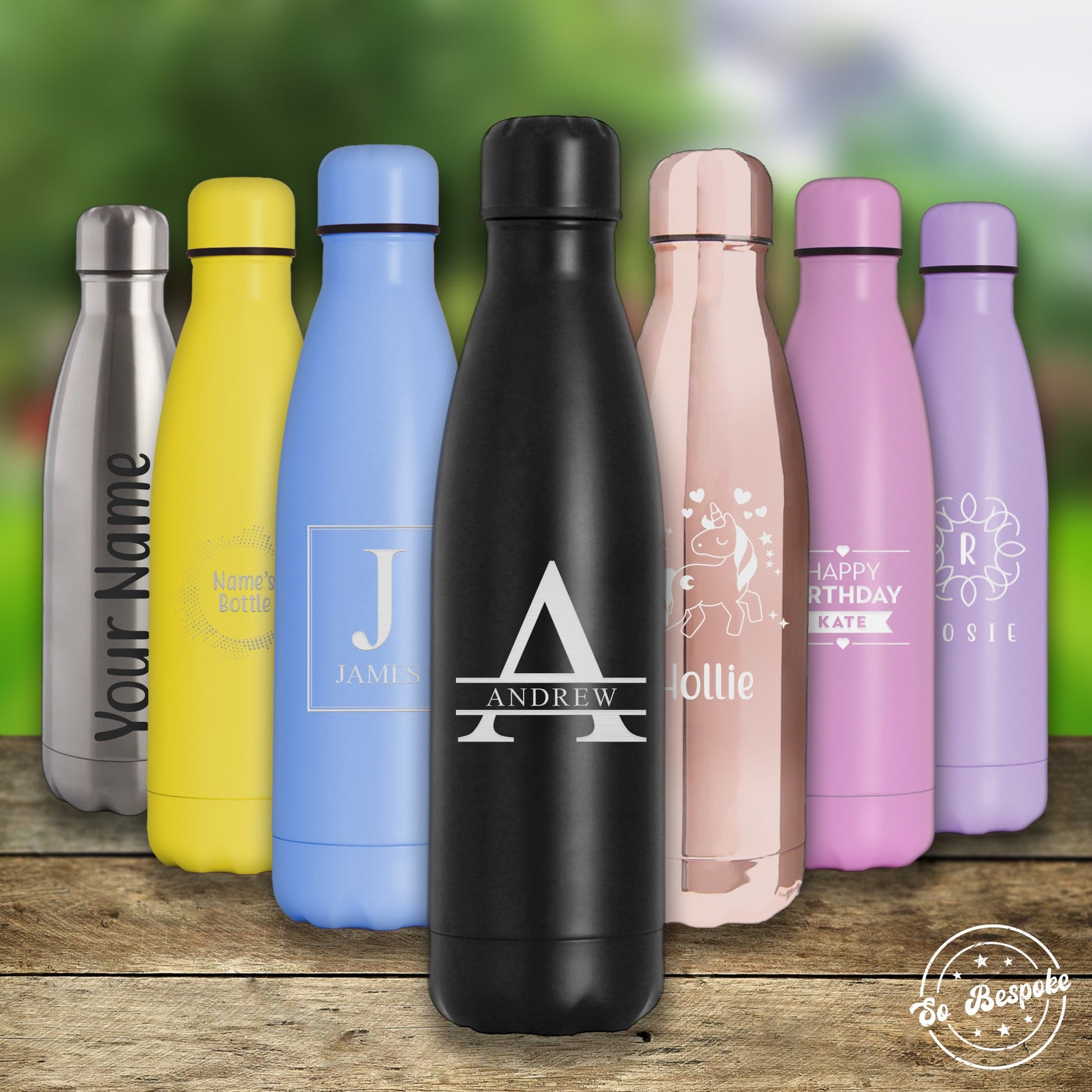 Personalised Water Bottle 500ml - So Bespoke Gifts