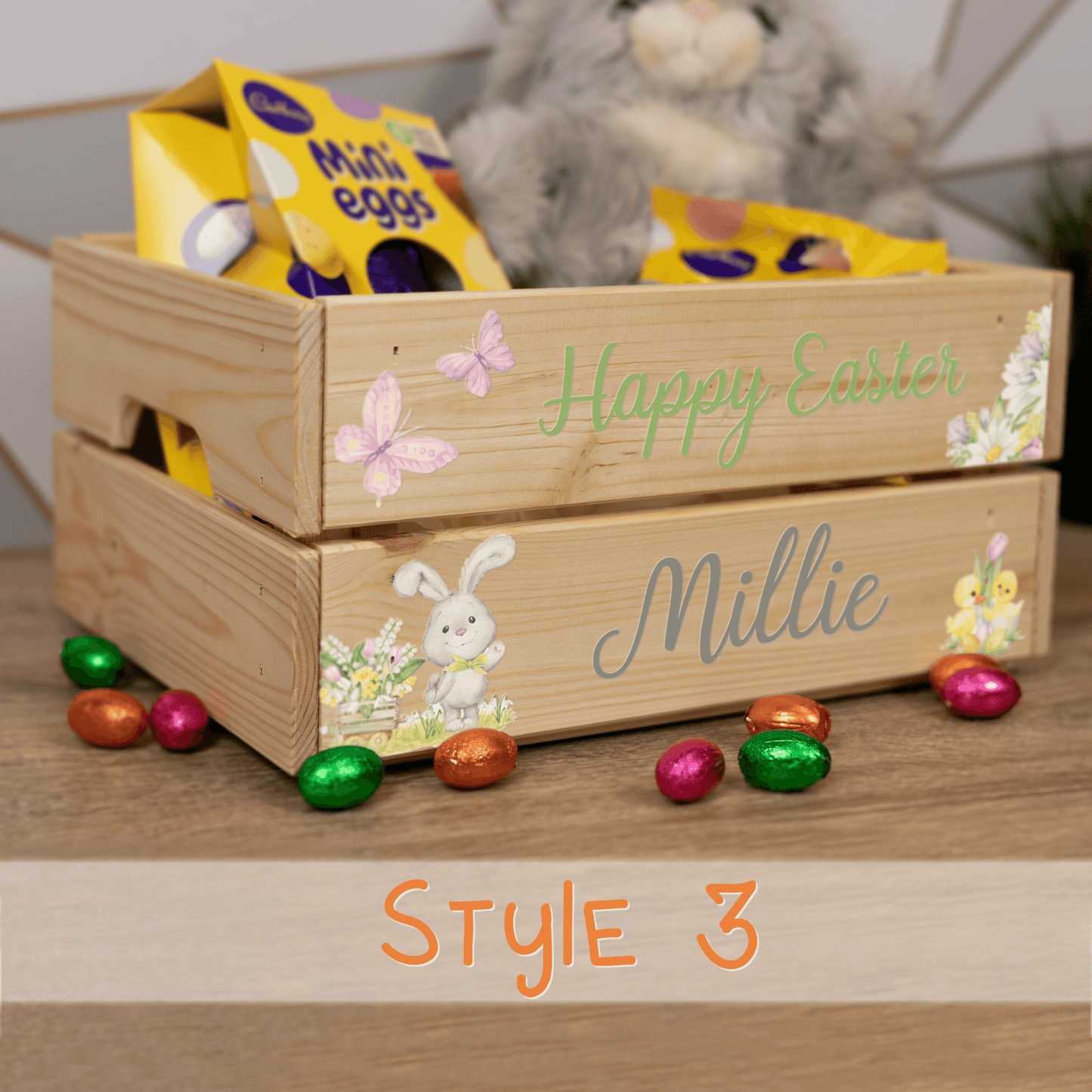 Personalised Wooden Easter Crate - So Bespoke Gifts