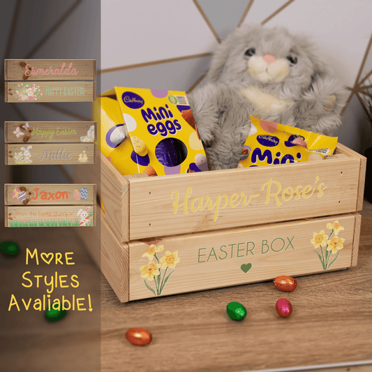 Personalised Wooden Easter Crate - So Bespoke Gifts
