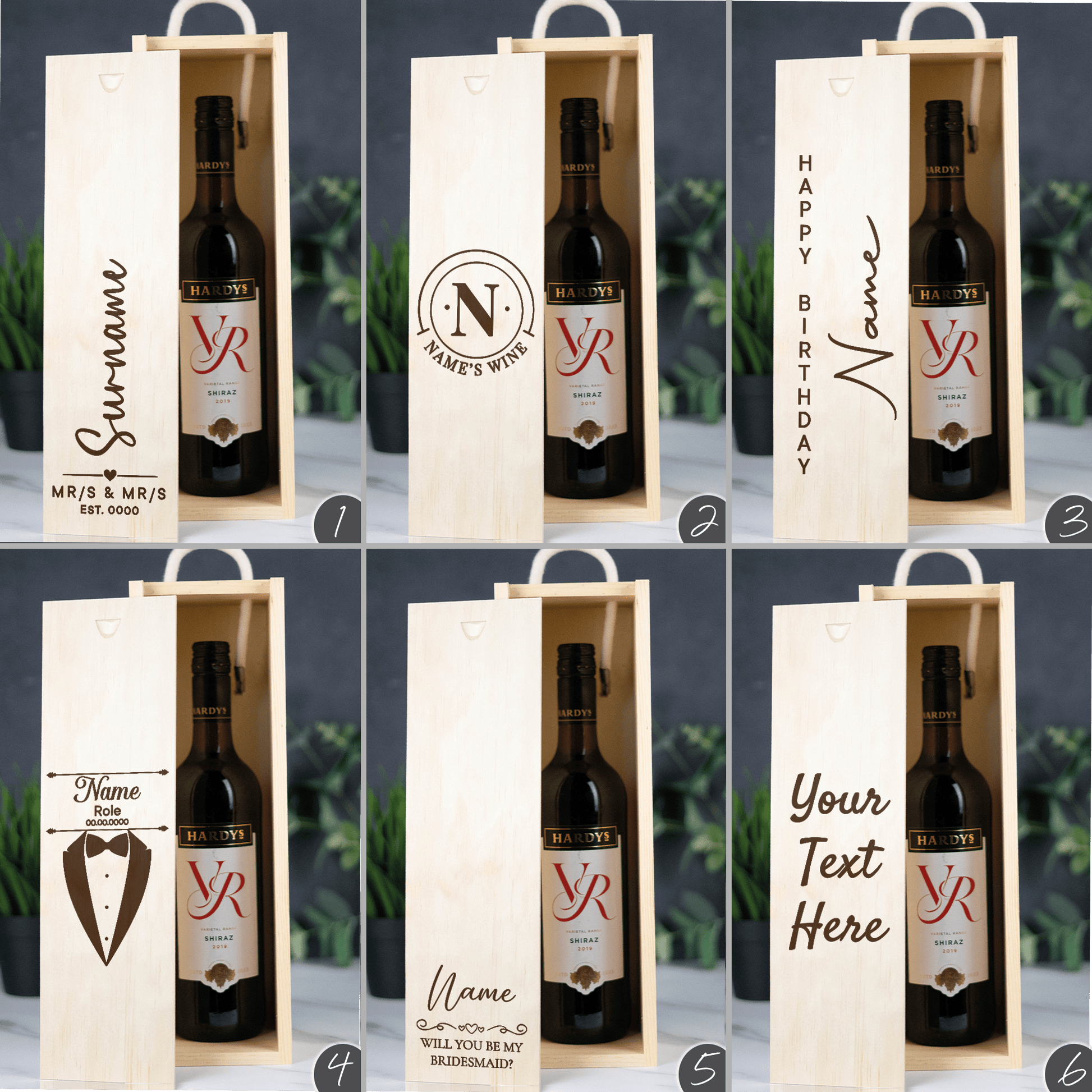 Personalised Wooden Wine Box - So Bespoke Gifts